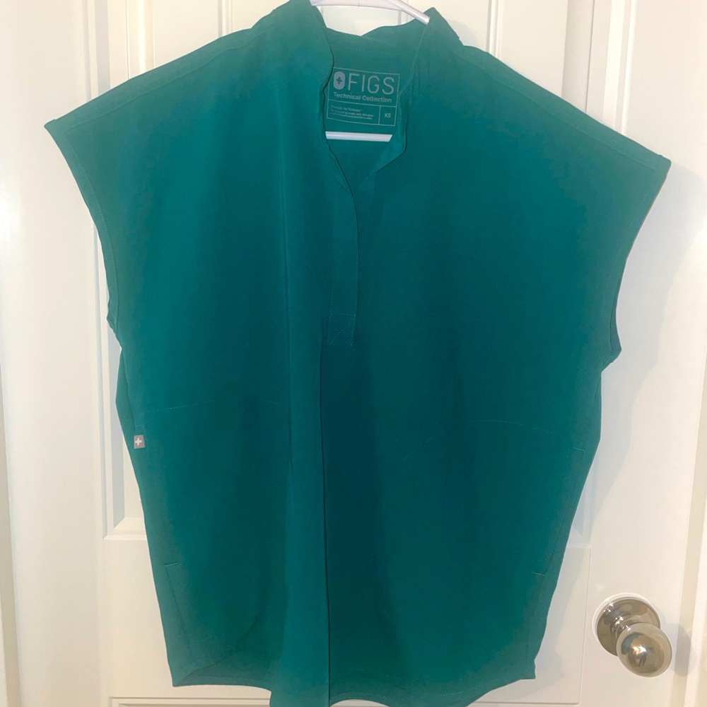 Fig’s Rafaela Hunter Green Scrub Top